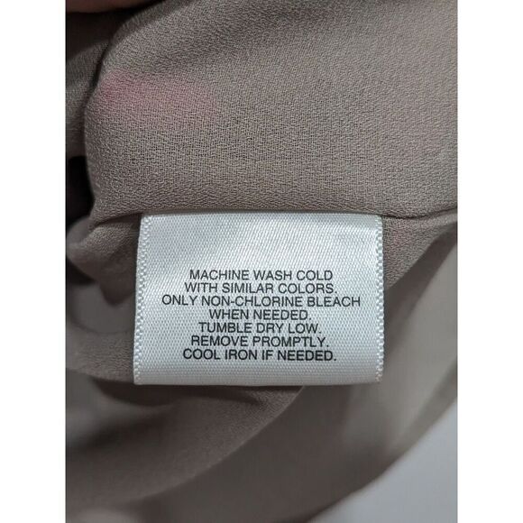 Apostrophe Taupe Sateen One Shoulder Double Ruffle Party Mini Dress, 6 - Picture 6 of 7